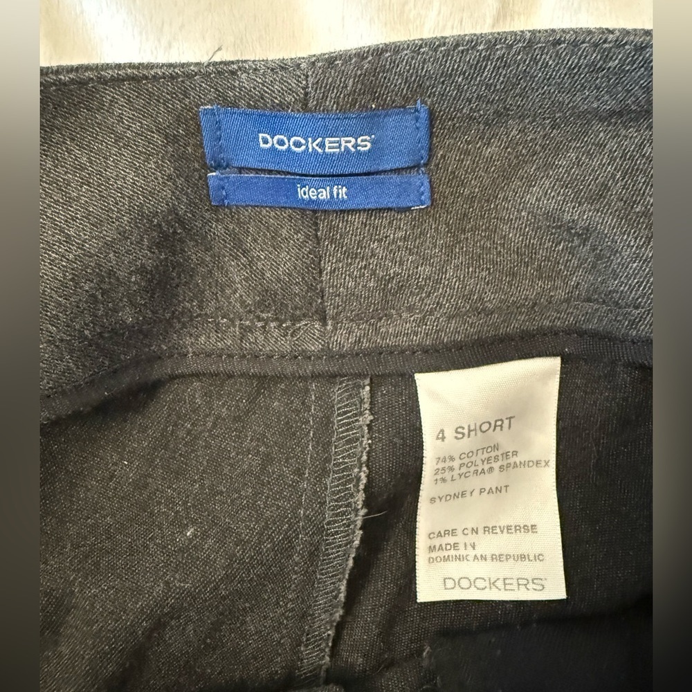 Women’s Dockers Ideal Fit Charcoal Gray Dress Pants Size 4 Short - Picture 7 of 7
